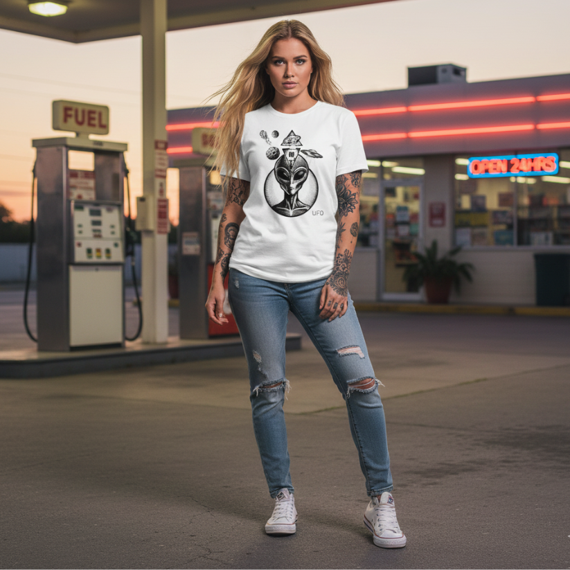 UFO - Unisex garment-dyed heavyweight t-shirt